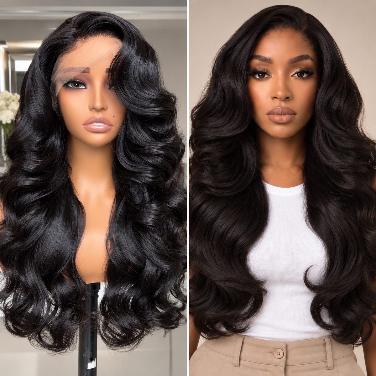 Layered Frontal wig